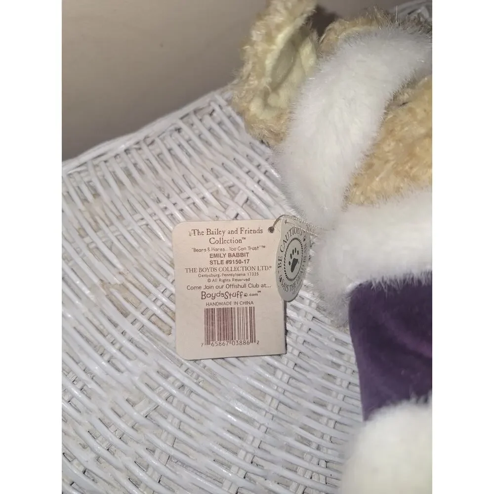 Vintage Boyds Emily Babbit Collection Rabbit Purple Winter Coat Collectible Gift